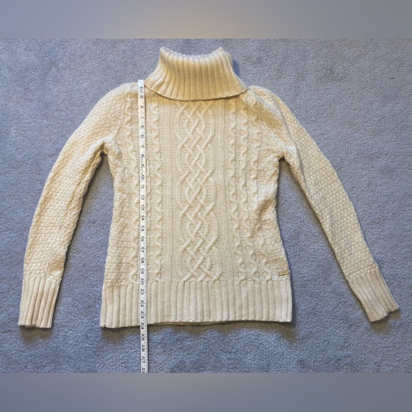 Eddie Bauer Cable Knit Wool Fisherman Sweater - Picture 4 of 6